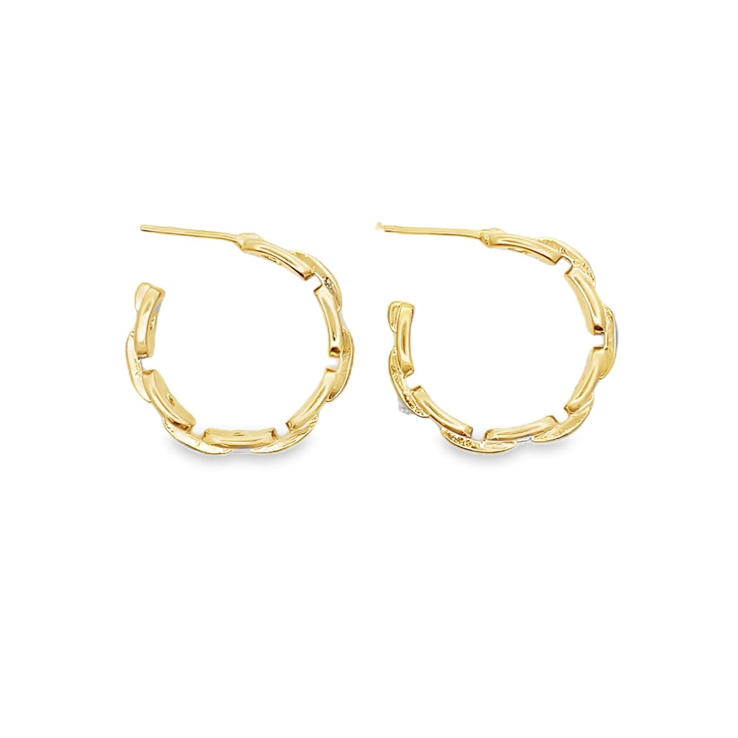 Thin Cuban Link Open Hoops (K163)