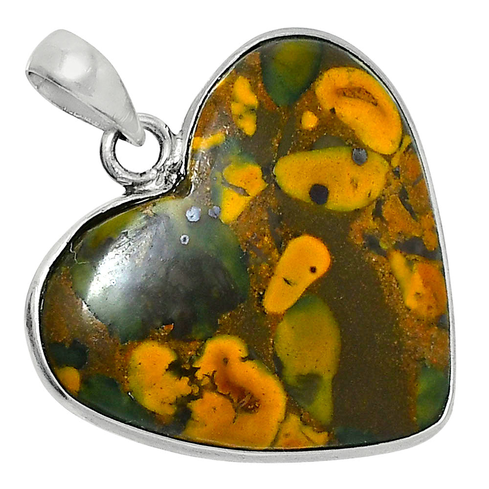 Heart Premium Quality Bamboo Jasper Pendant P-1043 56-EP10589