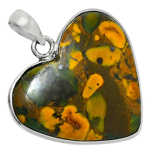 Heart Premium Quality Bamboo Jasper Pendant P-1043 56-EP10589