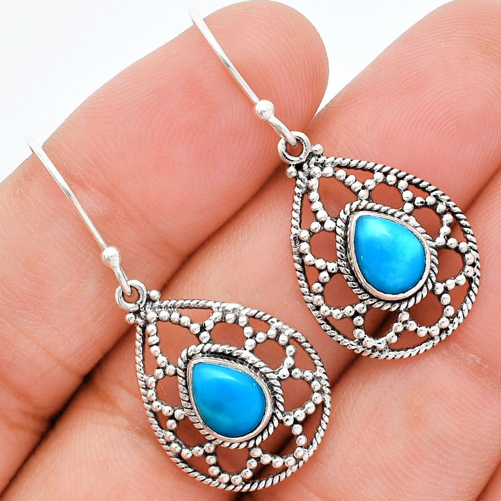 Natural Gemstones Pear Shape 925 Sterling Silver Earrings Jewelry E-1251 AGE1010