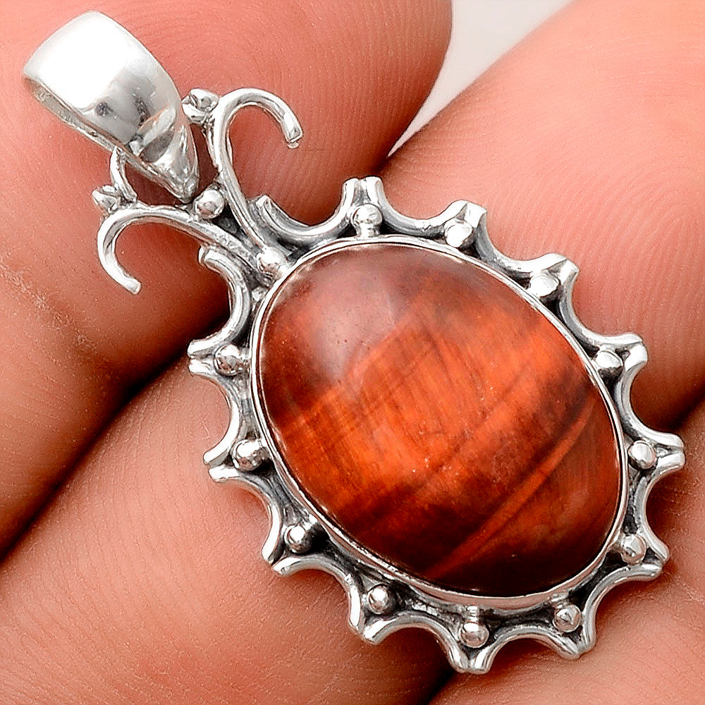 Natural Red Tiger Eye Pendant P-1249 SDP155775