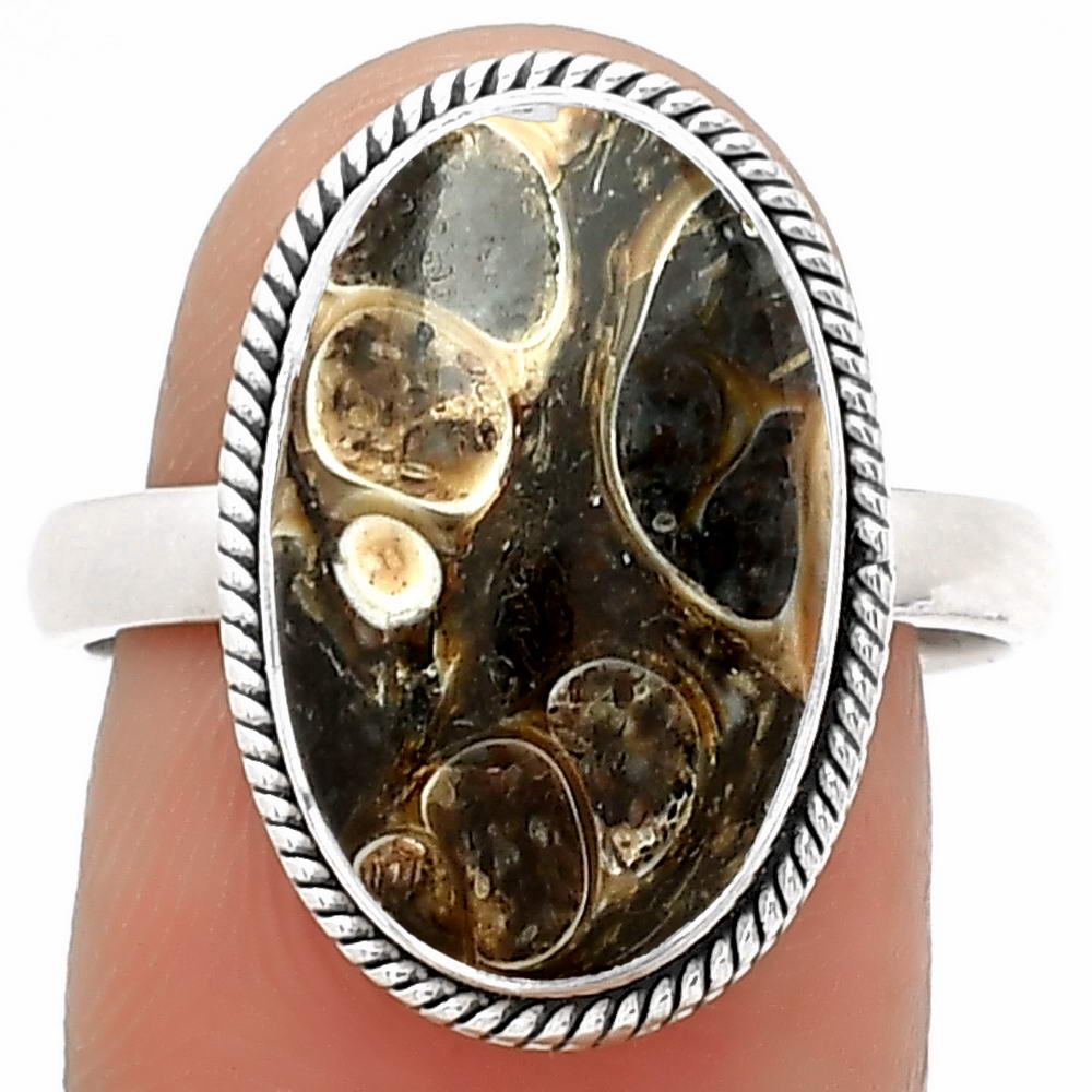 Natural Turtella Jasper - USA Ring size-8.5 R-1009 SDR181294