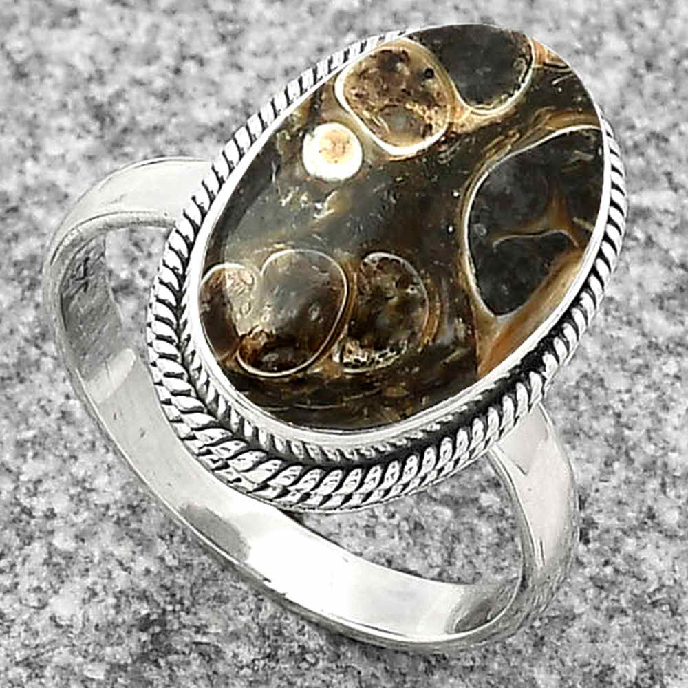 Natural Turtella Jasper - USA Ring size-8.5 R-1009 SDR181294
