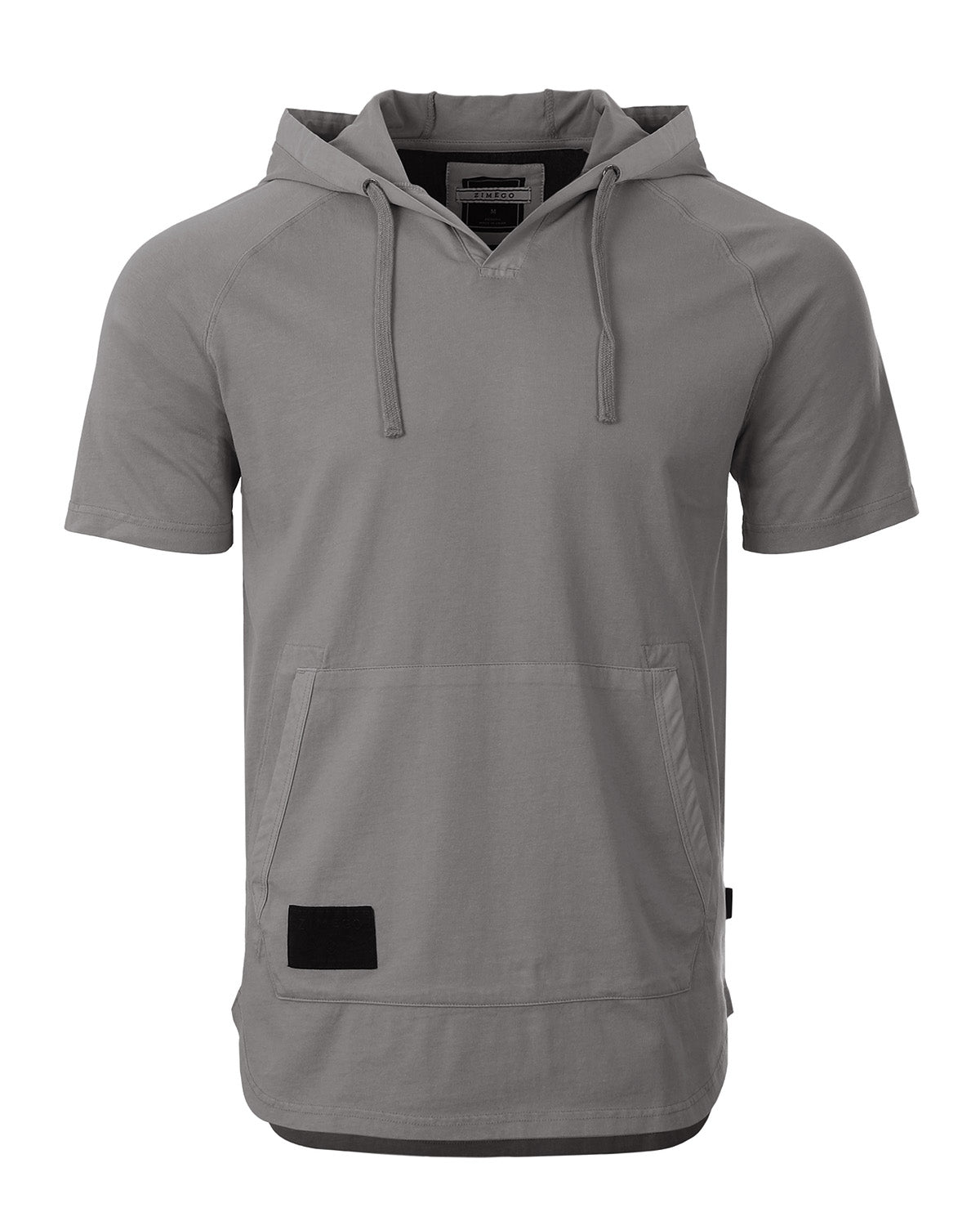 ZIMEGO Men's Pigment Dyed Short Sleeve Vintage Fashion Hoodie