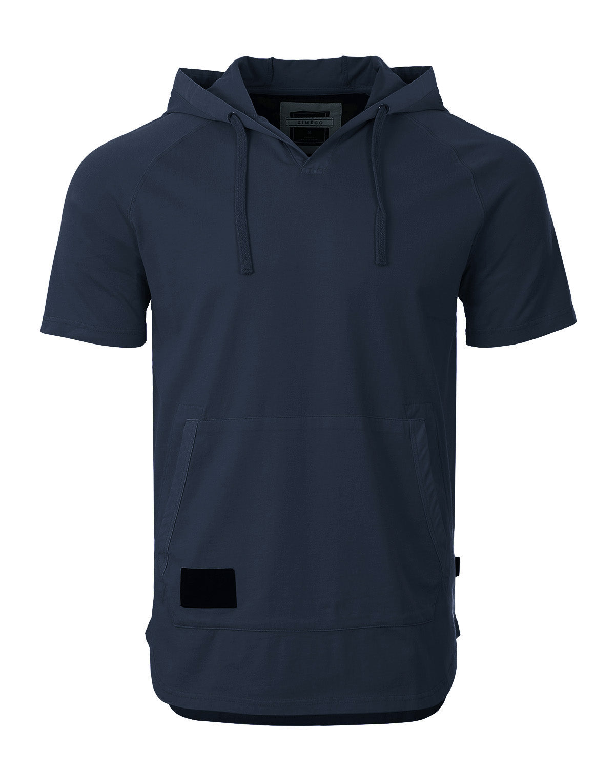 ZIMEGO Men's Pigment Dyed Short Sleeve Vintage Fashion Hoodie